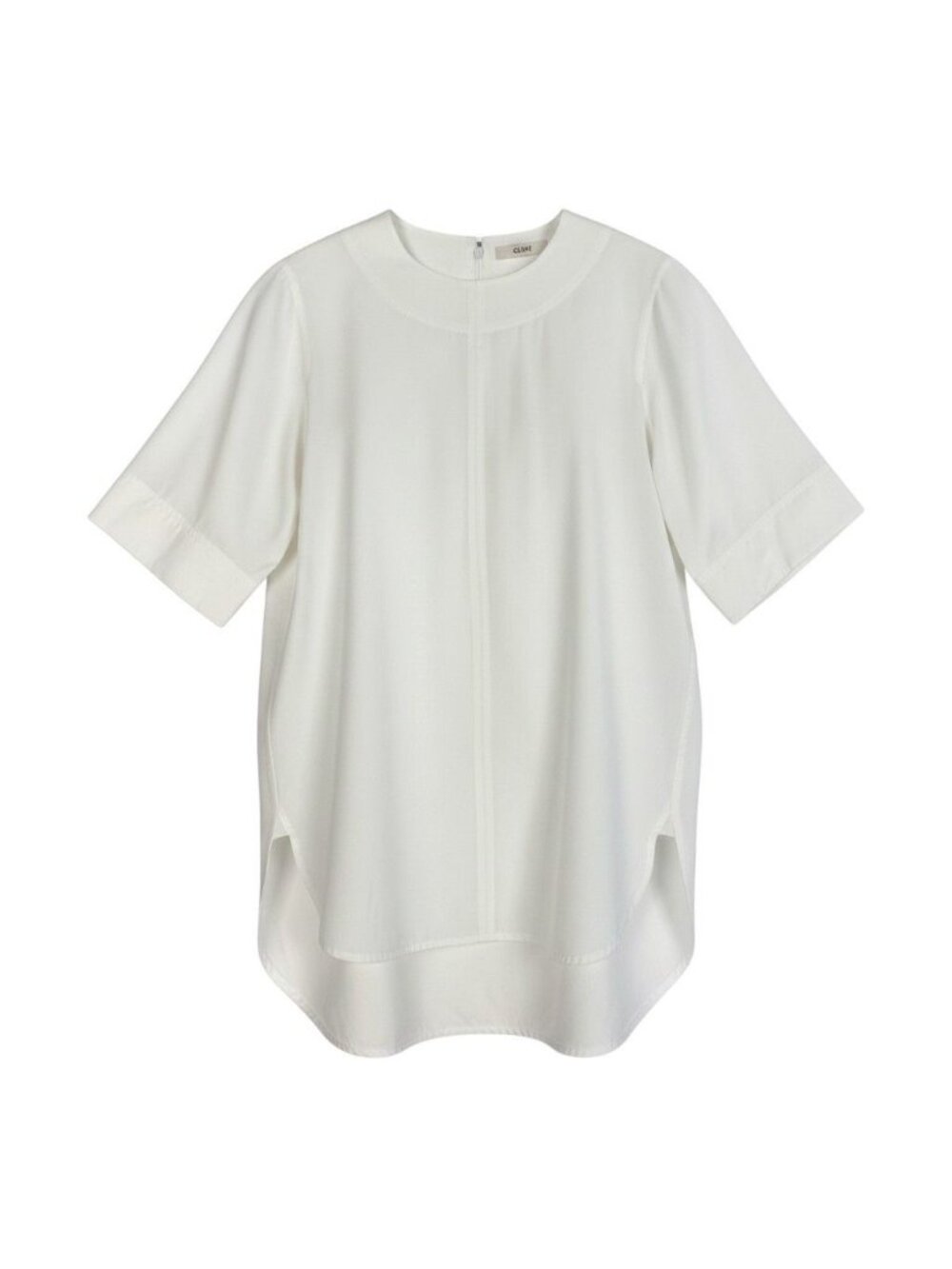 Celine Philo Phoebe Era Tunic Length Thick Blouse 5 Half Sleeve White 36